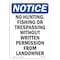Signmission OSHA Notice Sign, 14" Height, Aluminum, No Hunting Fishing Or Trespassing Sign, Portrait OS-NS-A-1014-V-14663 - alternate 1
